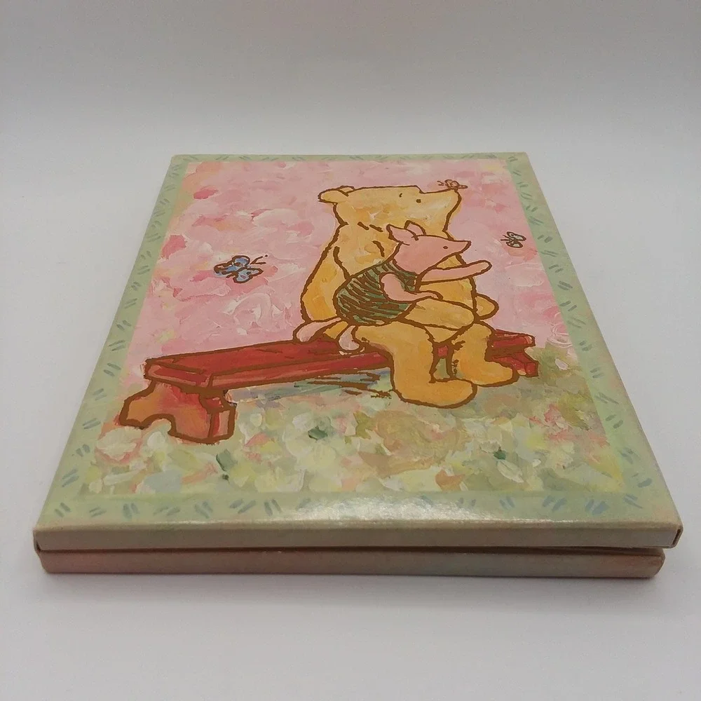 Vintage Disney Winnie the Pooh & Piglet Stationery Box Set 7‎ Cards 7 Envelopes